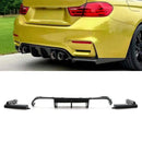 Gloss Black Rear Diffuser & Spats - BMW F80 M3 | F82 M4 14-20 OMI ALLOY WHEELS