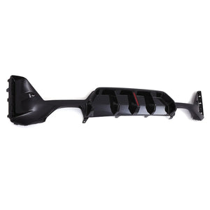 Rear Quad Exit Diffuser Gloss Black with LED Rain Light - BMW 3 Series G20 LCI 2022+
