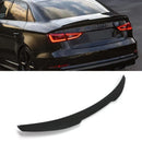 M4 Style Rear Boot Spoiler Gloss Black - Audi A3 8V 13-20 OMI ALLOY WHEELS