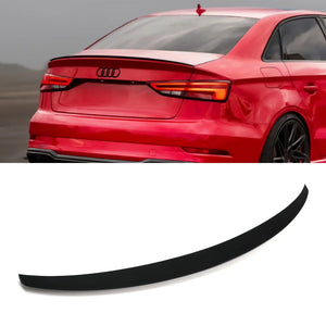 S3 Style Rear Boot Spoiler Gloss Black - Audi A3 8V Saloon 13-20