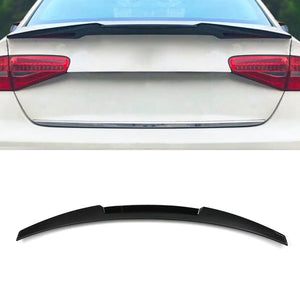 Rear M4 Style Spoiler Lip Gloss Black - Audi A4 B8 13-16