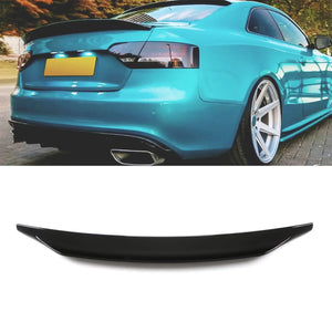 Caratere Style Rear Boot Spoiler Lip Gloss Black - Audi A5 8T 07-11