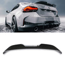 M Performance Style Gloss Black Rear Spoiler - BMW 2 Series G42 2022+ OMI ALLOY WHEELS