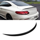 AMG Style Gloss Black Rear Spoiler Lip - Mercedes Benz C Class Coupe C205 14-18 OMI ALLOY WHEELS