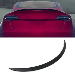 Gloss Black Rear Lip Spoiler Wing - Tesla Model 3 19-22