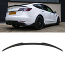 Rear Lip Spoiler M4 Style Wing Gloss Black - Tesla Model 3 2019-2022