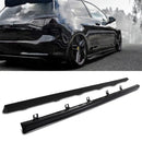 Gloss Black Side Skirts - VW Golf MK7 MK7.5 R Line 13-20 OMI ALLOY WHEELS