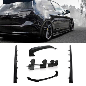 Aero Body Kit Gloss Black - VW Golf MK7.5 R & R-Line 16-20