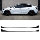 Aero Style Side Skirts Gloss Black - Tesla Model 3 17-22 OMI ALLOY WHEELS