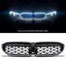 Diamond Style Gloss Black LED Front Grille - BMW 3 Series G20 2019-2022 OMI ALLOY WHEELS