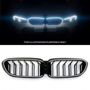 Gloss Black M5 Style LED Front Grille - BMW 5 Series G30 2019+