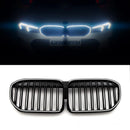 Gloss Black LED Front Grille - BMW 7 Series G11 20-23 OMI ALLOY WHEELS