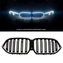 Gloss Black LED Grille - BMW X6 G06 Pre-LCI 19-23 OMI ALLOY WHEELS