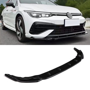 R Style Front Splitter Gloss Black - VW Golf MK8 2020-2024