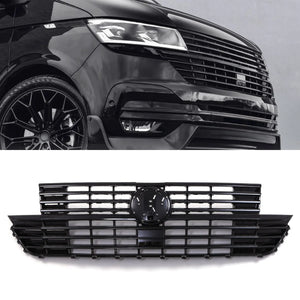 Front Badged Grille Gloss Black - VW Transporter T6.1 19-24