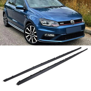 GTI Style Side Skirts Matte Black - VW Polo MK5 Facelift 6C 15-18