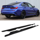 M Sport Style Side Skirts Gloss Black - BMW 3 Series G20 G21 2019+ OMI ALLOY WHEELS