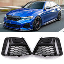 Front Bumper Fog Light Delete Inserts Gloss Black – BMW 3 Series G20 2019–2021 OMI ALLOY WHEELS