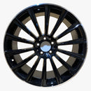 20x9.5" AMG Twist Turbine Style Alloy Wheels Black polished lip
