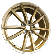 18x8" Volkswagen Golf R Pretoria Style alloy wheel in gold, 5x112 - front face