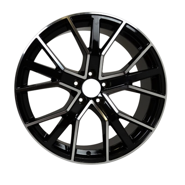 19x8.5" RS6 Performance Style Alloy Wheels Black Polished