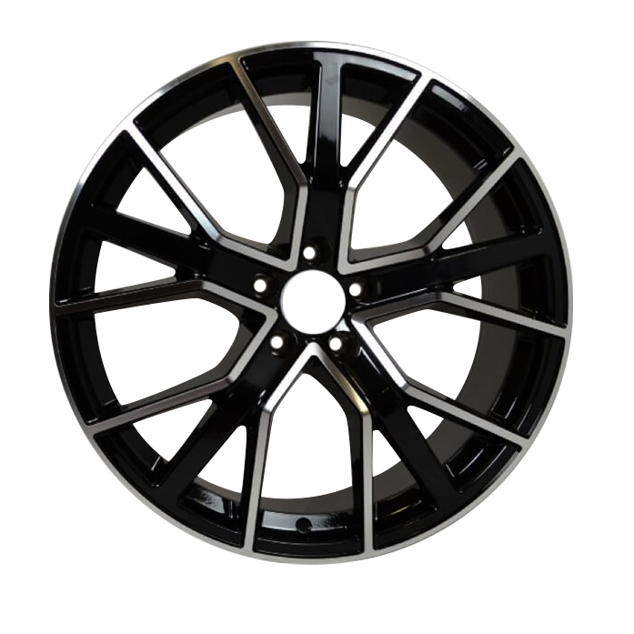 19x8.5" RS6 Performance Style Alloy Wheels Black Polished