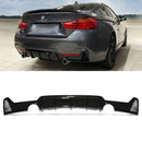 Gloss Black Dual Exit Rear Diffuser - BMW 4 Series F32 F36 13-19