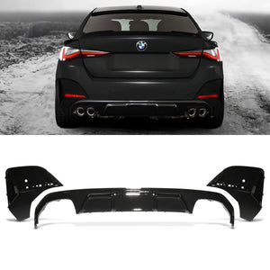 Gloss Black Competition Style Rear Diffuser - BMW 4 Series G26 2020+