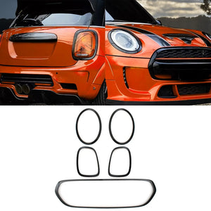 Gloss Black Headlight and Grille Surround Trim Kit - Mini Cooper F55 F56 F57 2014-2023