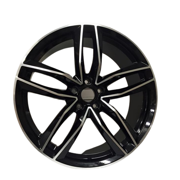 19x8.5" RS6 C Style Alloy Wheels Gloss Black Machined