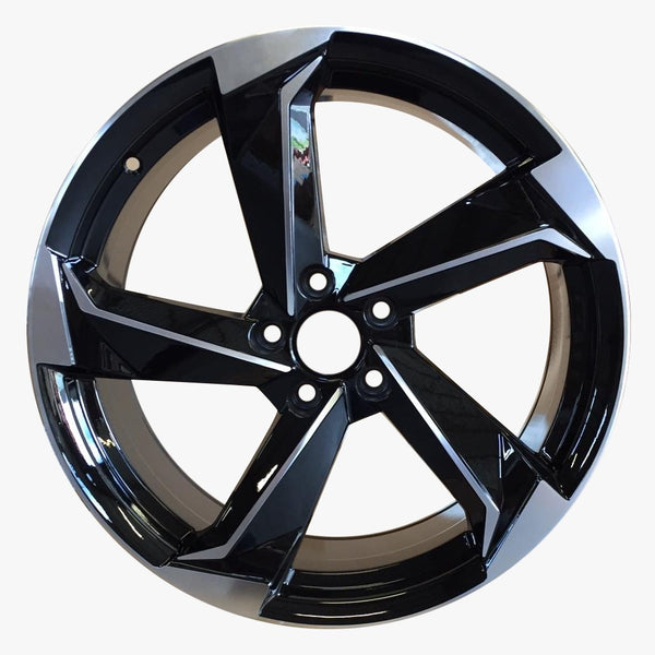 18x8" A9 Concept Rotor Style Alloy Wheels Gloss Black Machined