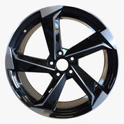 19x8.5" Audi A9 Concept Rotor Style alloy wheel in gloss black, 5x120 - front face