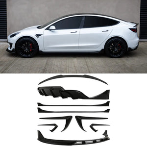 Gloss Black Aero Body Kit - Tesla Model 3 2019+
