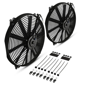 2x 16 Universal Straight Blade Fan Kit