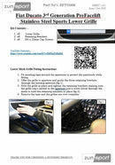 Fiat Ducato/Peugeot Boxer 3rd Gen - Lower Grille - Black Finish (2006-2013)