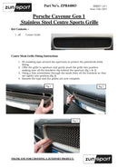 Porsche Cayenne - Centre Grille - Black finish (2003 to 2008) Omi Grille