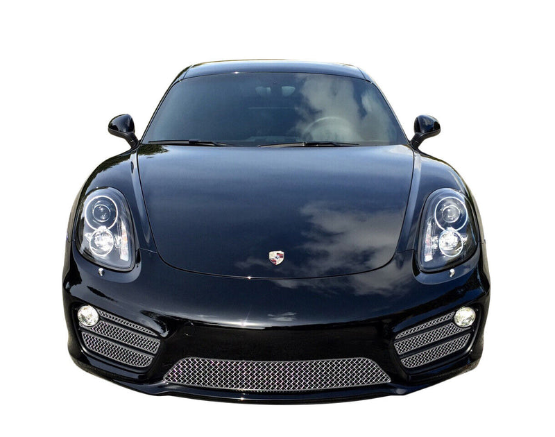 Porsche Cayman S 981 (manual without Sensors) - Complete Grille Set - Silver finish (2012 to 2016)