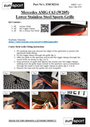 Mercedes AMG C63 (W205) - Lower Grille - Black Finish (2016 - 2018) Omi Grille