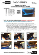 Porsche Carrera 991.2 Turbo And Turbo S - Outer Grille Set - Silver Finish (2016 to 2018)