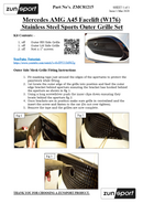 Mercedes AMG A45 Facelift (W176) - Outer Grille Set - Black Finish (2015 - 2018)