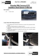 Porsche 996 Carrera GT3 - Centre Grille - Black finish (2003 to 2005)