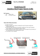 Ford Focus ST 08MY - Front Full Lower Grille Set - Black finish (2008 to 2010)