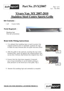 Vauxhall Vivaro - Centre Grille - Silver finish (2006-2014)