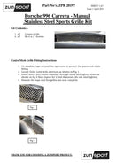 Porsche Carrera 996 (Manual) - Centre Grille - Black finish (1997 to 2002) Omi Grille