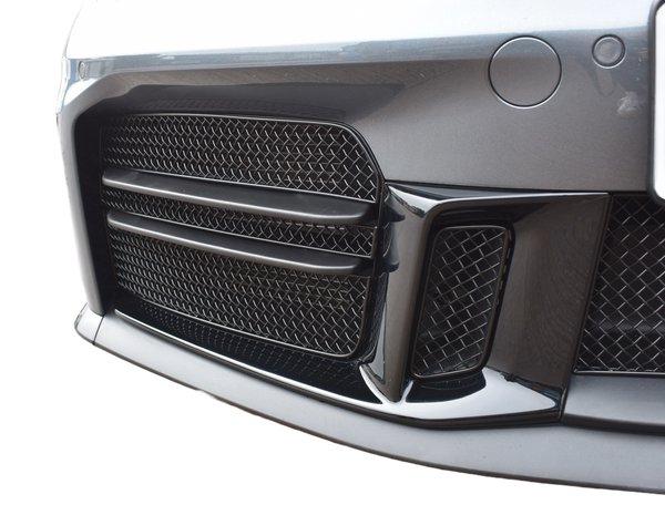 Zunsport Compatible with Porsche Carrera 992.2 Sports Design Pack Outer Grille Set - Black Finish (2024 -)
