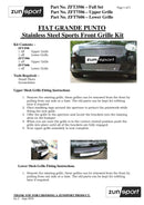 Grande Punto and Sport -Lower Grille - Black finish (2006 - 2009) Omi Grille