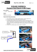 Subaru Impreza Blob Eye Top Grille - Silver finish (2003 - 2005)