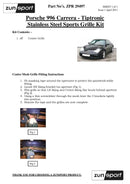 Porsche Carrera 996 Triptronic - Centre Grille - Black finish (1997 to 2002)