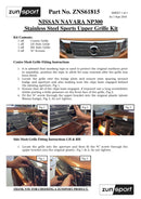 Nissan Navara Full Grille Set (NP300) - Silver Finish (2015 -)