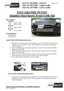 Grande Punto - Front Grille Set - Black finish (2006 - 2009)